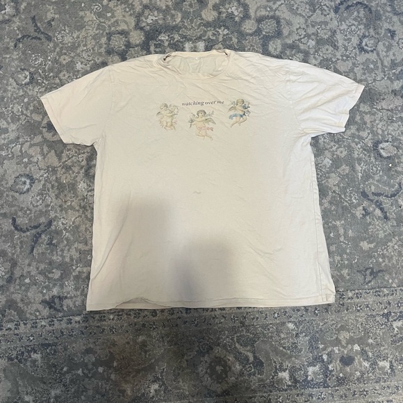 Men's Cream Graphic T-Shirt - Picture 1 of 2